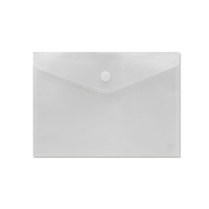 Sobre Portadocumentos A4 - Cierre de Velcro - Fabricado en Polipropileno - Medidas 325x230mm - Transparente