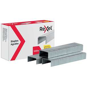 Rexel Caja de 1000 Grapas 26/6 Nº56 - Hasta 20 Hojas - Acero de Alta Calidad - Patilla de 6mm