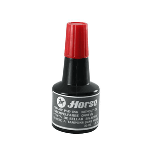 Horse Bote de Tinta para Tampon 30ml - Sin Aceite - Color Rojo