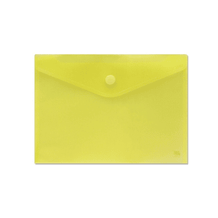 Sobre Portadocumentos A4 - Cierre de Velcro - Fabricado en Polipropileno - Medidas 325x230mm - Amarillo Transparente