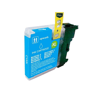 Brother LC980XL/LC1100XL/LC985XL Cyan Cartucho de Tinta Generico - Reemplaza LC980C/LC1100C/LC985C