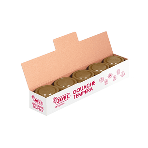 Jovi Bote de Tempera Escolar 35ml - Aplicacion en Multiples Superficies - Uso con Pincel, Rodillo o Espatula - Colores Mezclables - Color Oro