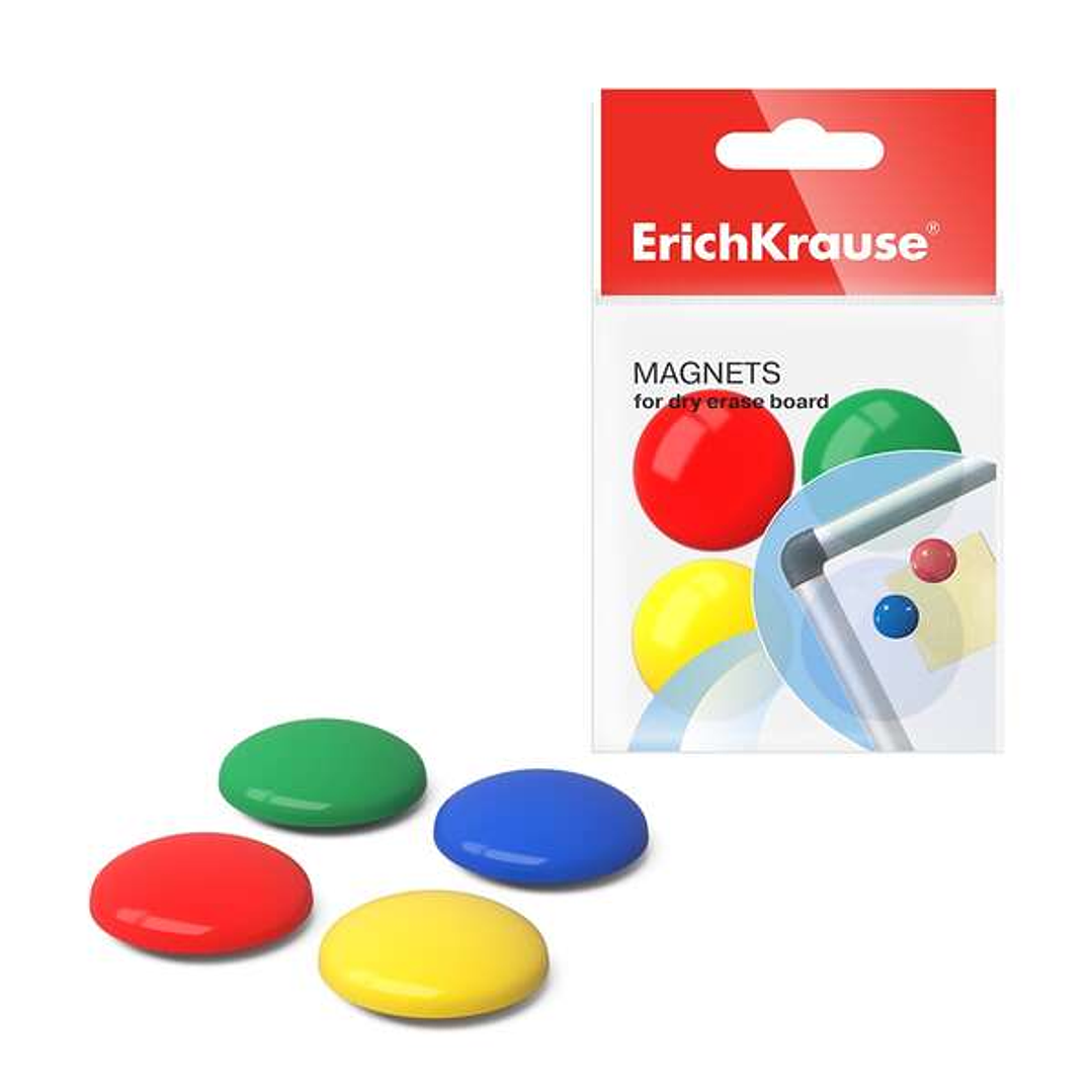 Erichkrause Pack de 8 Imanes - Fijacion de Informacion en Pizarra y Superficies Metalicas - 3cm 1