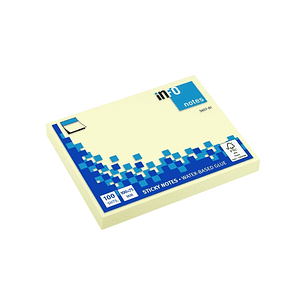 Global Notes inFO Bloc de 100 Notas Adhesivas 100 x 75mm - Certificacion FSC - Color Amarillo