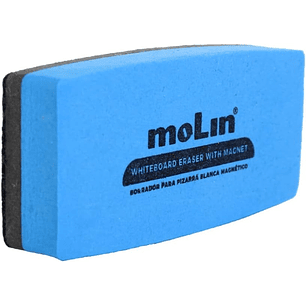 Molin Borrador de Pizarra Blanca Magnetico - Limpieza en Seco - No Deja Residuos en la Pizarra