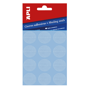Apli Pack de Cierres Adhesivos Transparentes Ø 25mm - Microperforados - Adhesivo Permanente