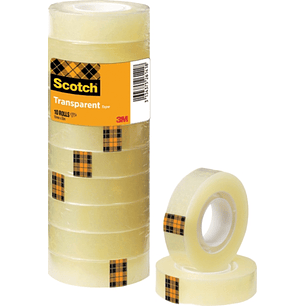 Scotch Pack de 10 Cintas Adhesivas 15mm x 33m - Color Transparente