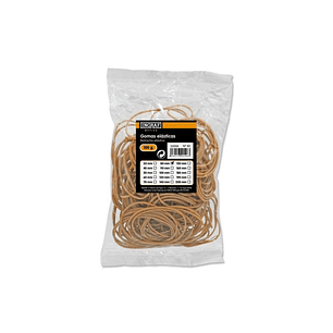 Ingraf Bolsa de 100gr de Gomas Elasticas 80mm - Alta Calidad - 70% Caucho - Gran Resistencia y Elasticidad - Color Marron