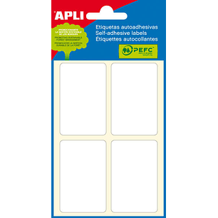 Apli Etiquetas Minibolsa Blancas 34.0 x 53.0mm 6 Hojas