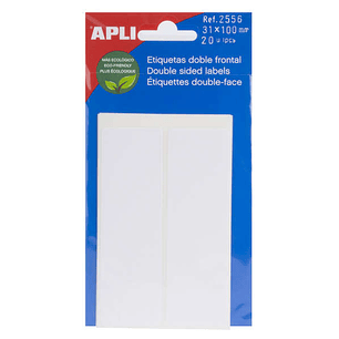 Apli Etiquetas Doble Frontal Blancas 31.0 x 100.0mm