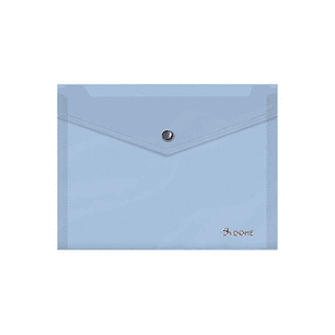 Dohe Sobre Portadocumentos A5 - Cierre de Broche - Polipropileno Translucido 150 Micras - Color Azul