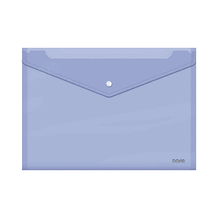 Dohe Sobre Portadocumentos Folio+ - Cierre de Broche - Polipropileno Cristal Transparente 150 Micras - Color Morado