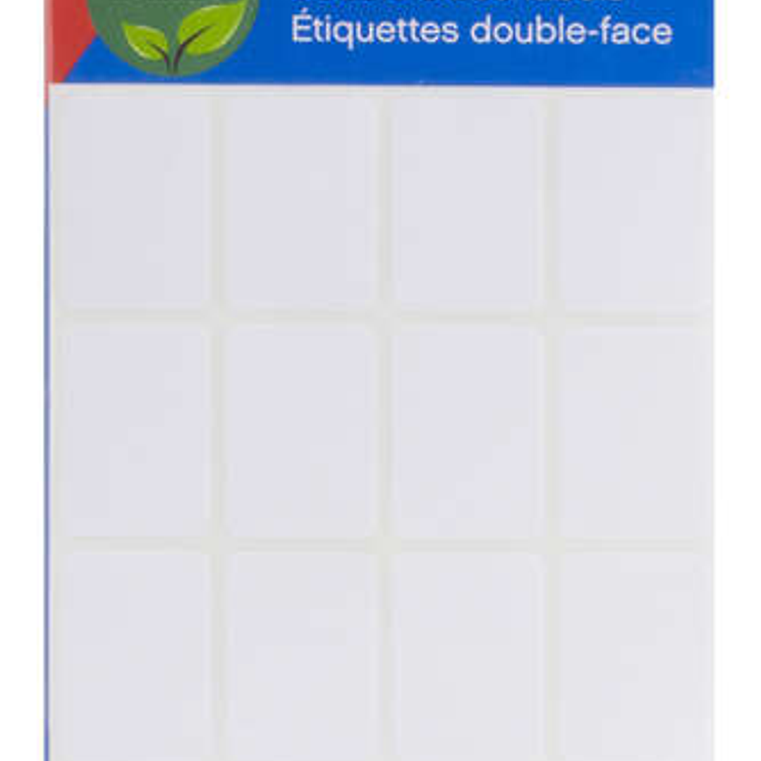 Apli Etiquetas Doble Frontal Blancas 19.0 x 27.0mm 1