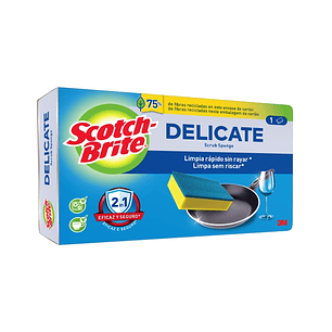 Scotch-Brite Delicate Estropajo de Cocina - No Raya - Color Amarillo