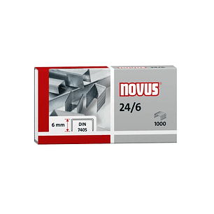 Novus 24/6 Din Caja de 1000 Grapas 24/6 Galvanizadas