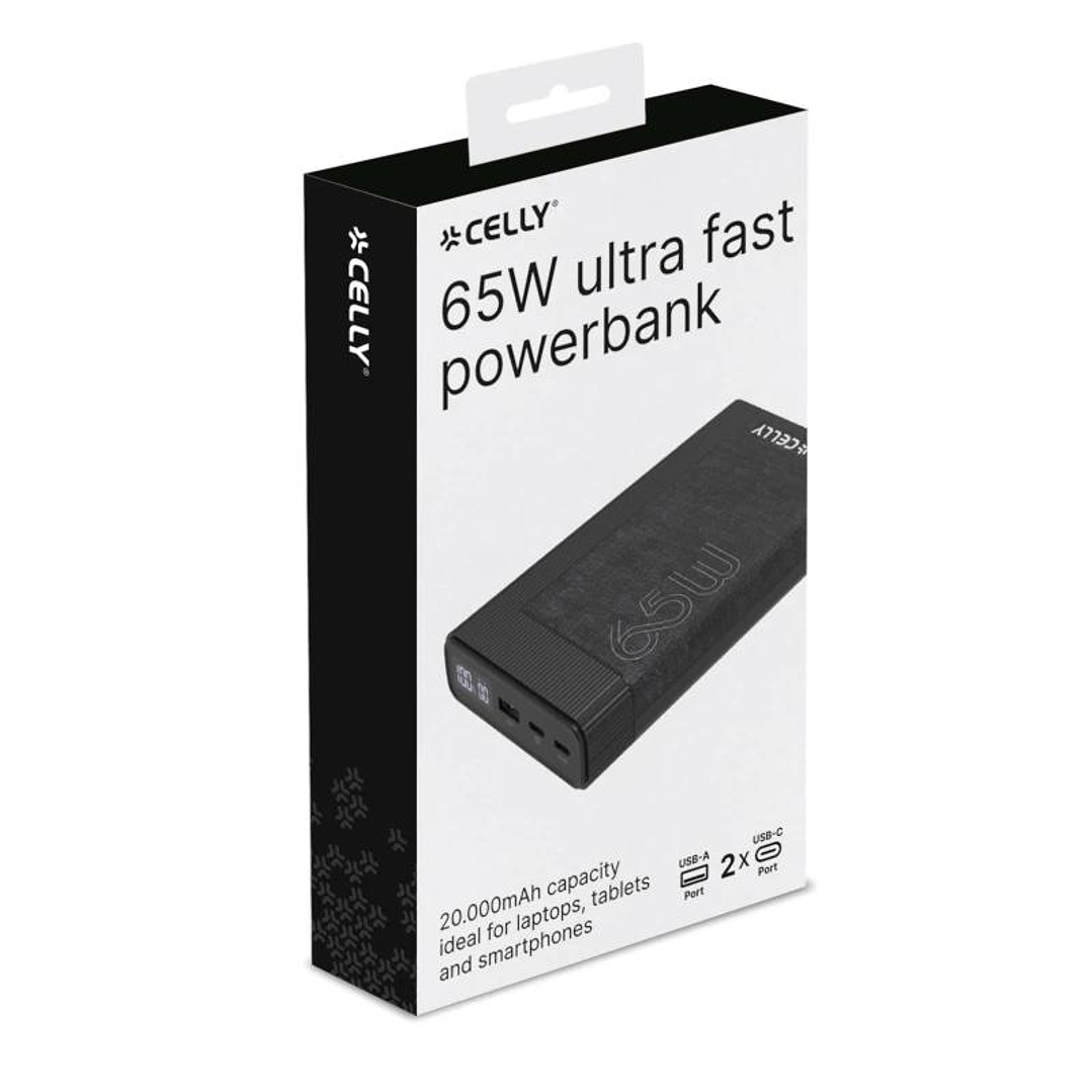 Celly Powerbank PD65W 20000 mAh 65w EVO Negra 2