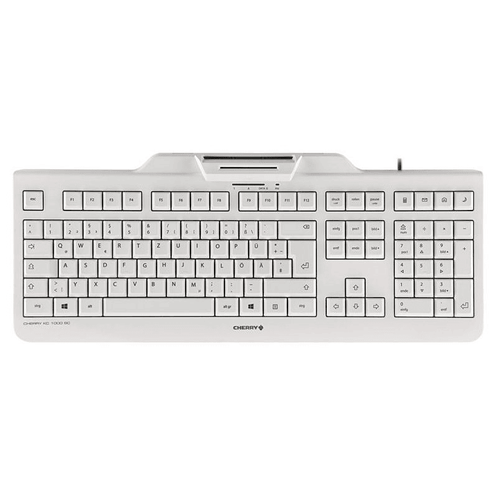Cherry Teclado+Lector Chip Integrado (DNIe) Blanco 1