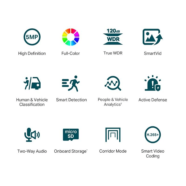 VIGI Cámara IP Turret C450 5MP Plástico Full-Color 2