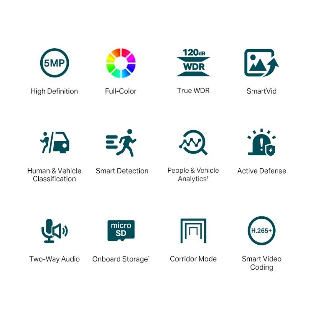 VIGI Cámara IP Turret C450 5MP Plástico Full-Color 2