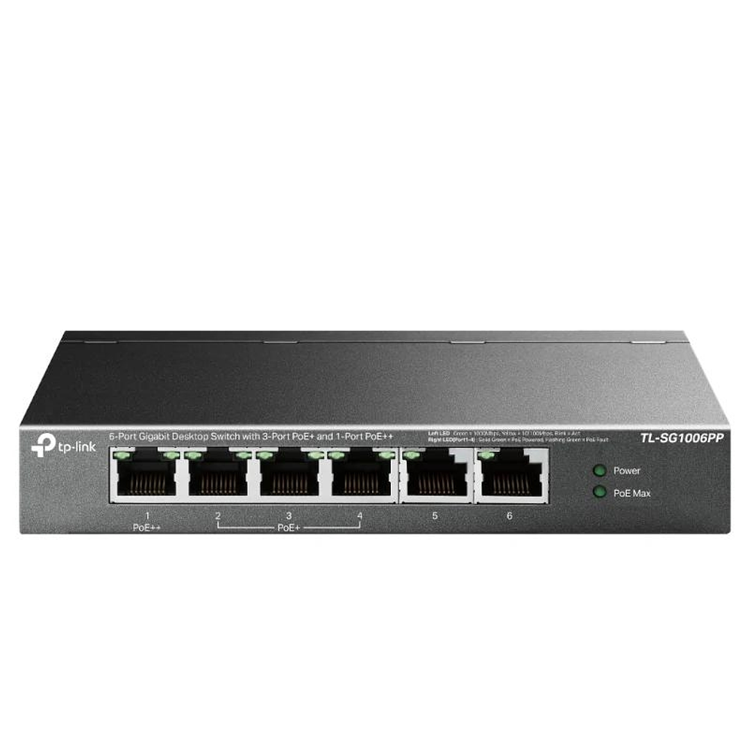 TP-Link TL-SG1006PP Switch 6xGB (3xPoE+ 1xPoE++) 1