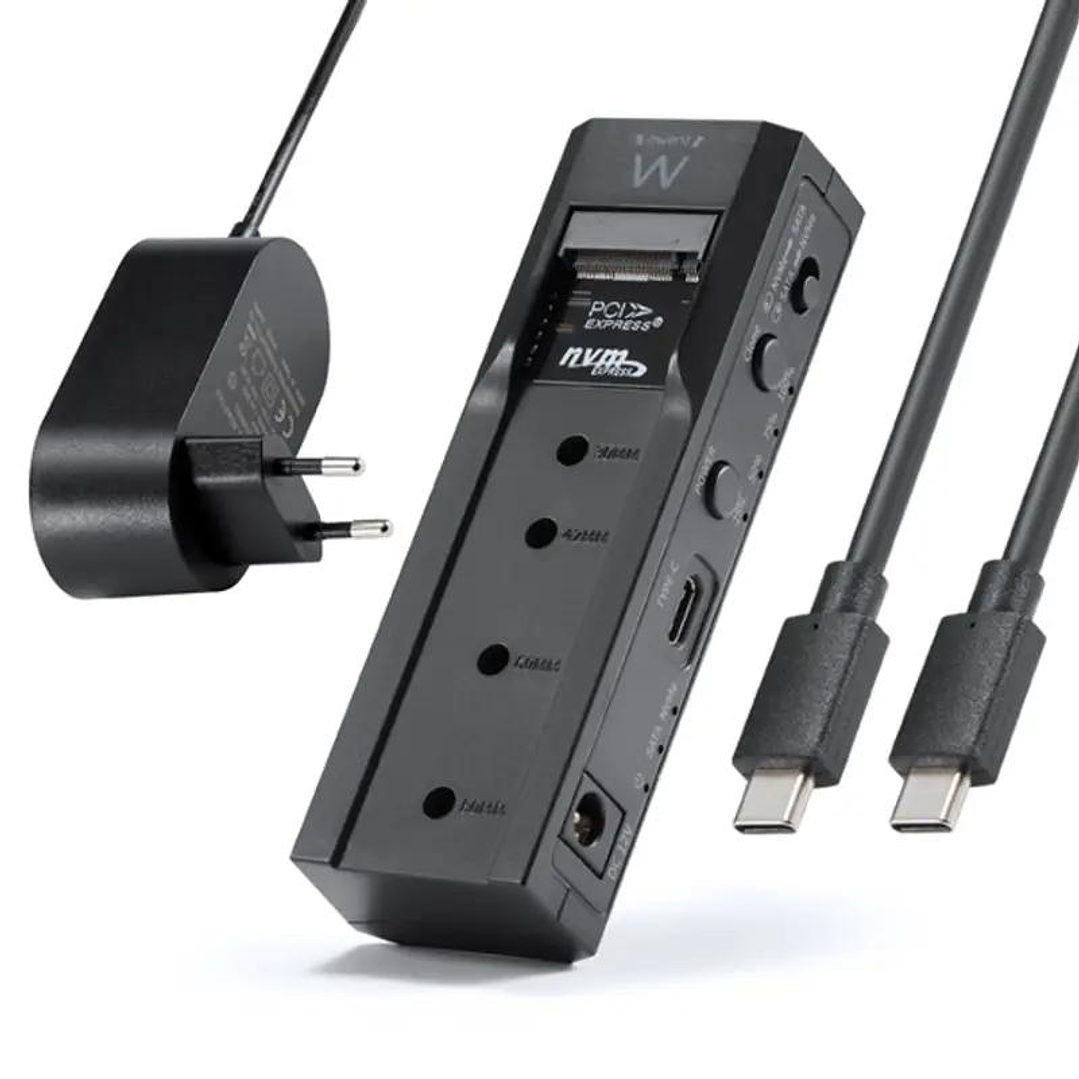 EWENT EW7065 Clonador Dual bay HDD/NVMe M2 SSD 1