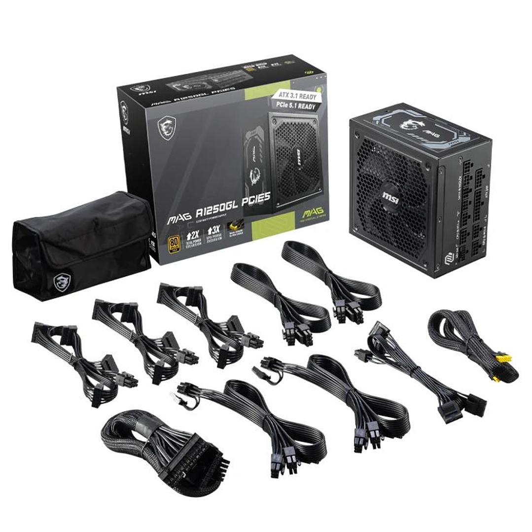 MSI Fuente Alimentación MAG A1250GL 1250W 80+ Gold 4