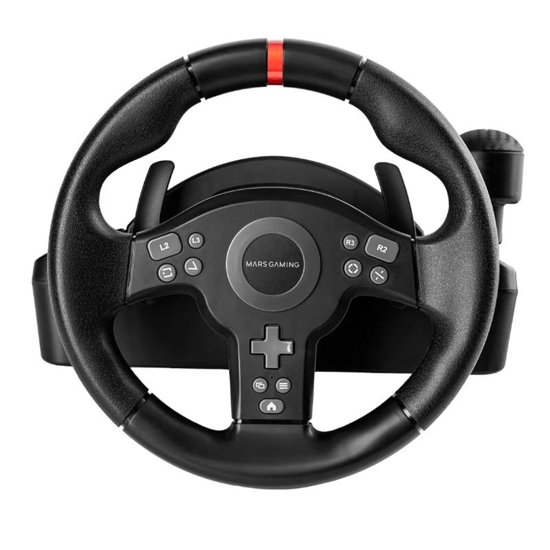 MARS GAMING Volante Simulación Carreras Negro 4