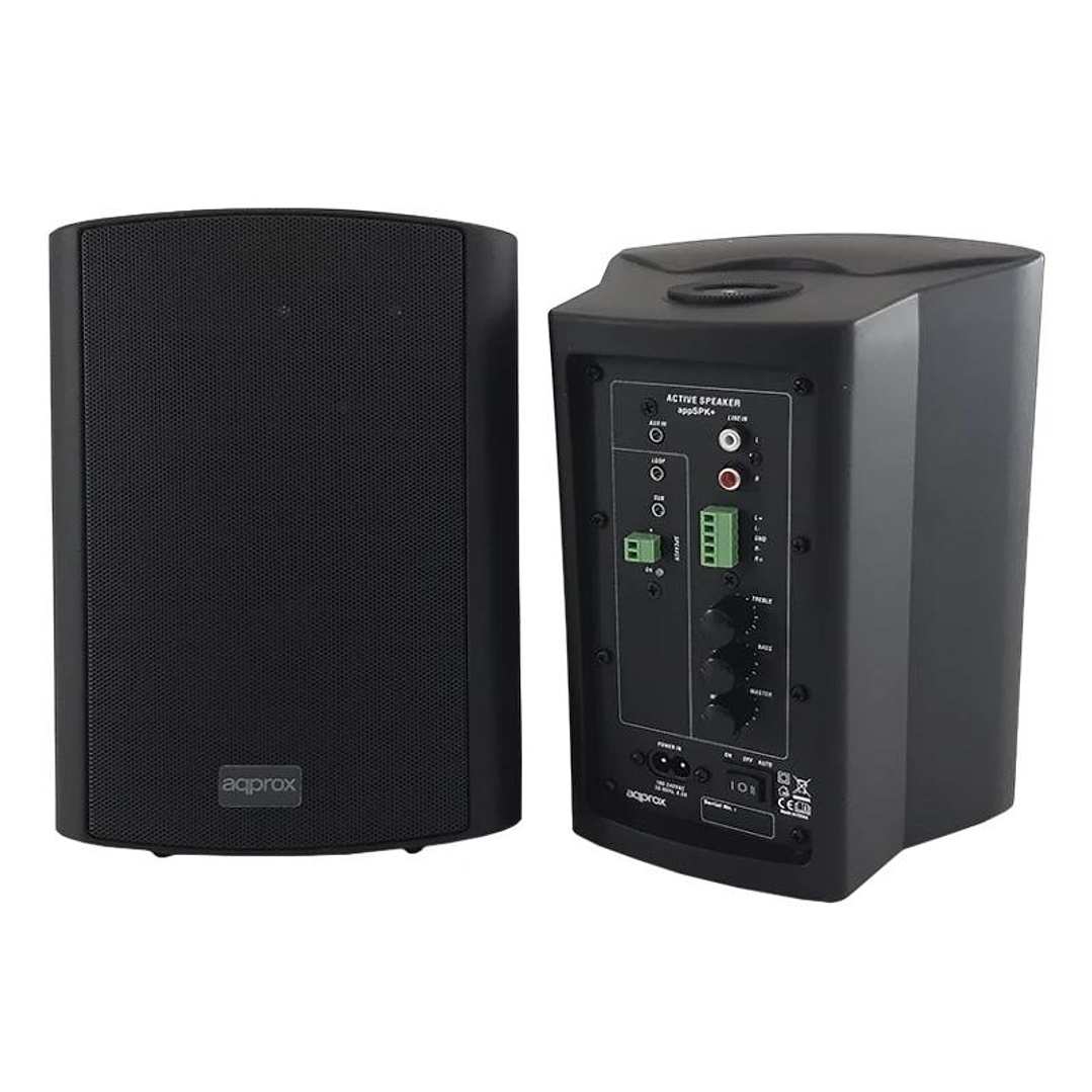 Approx Altavoces Pared Dig.2x30W kit de mont negro 3
