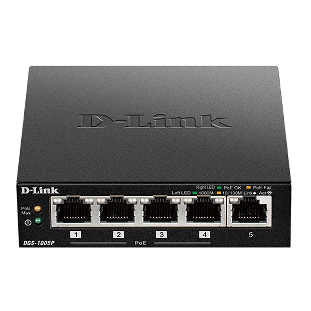 D-Link DGS-1005P Switch 5xGB 4xPoE 1