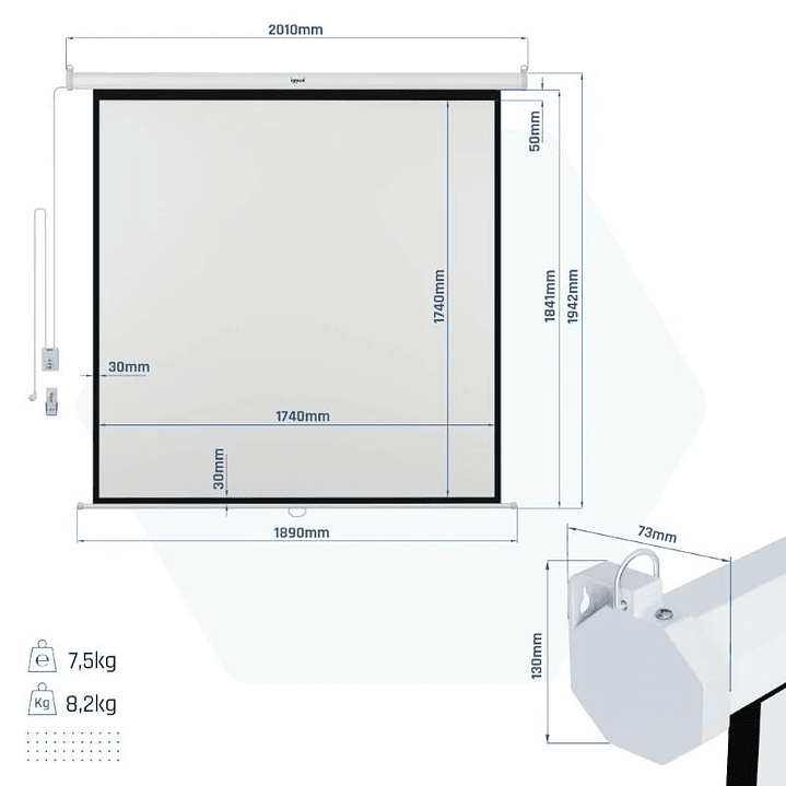 iggual Pantalla eléctrica 4:3 100