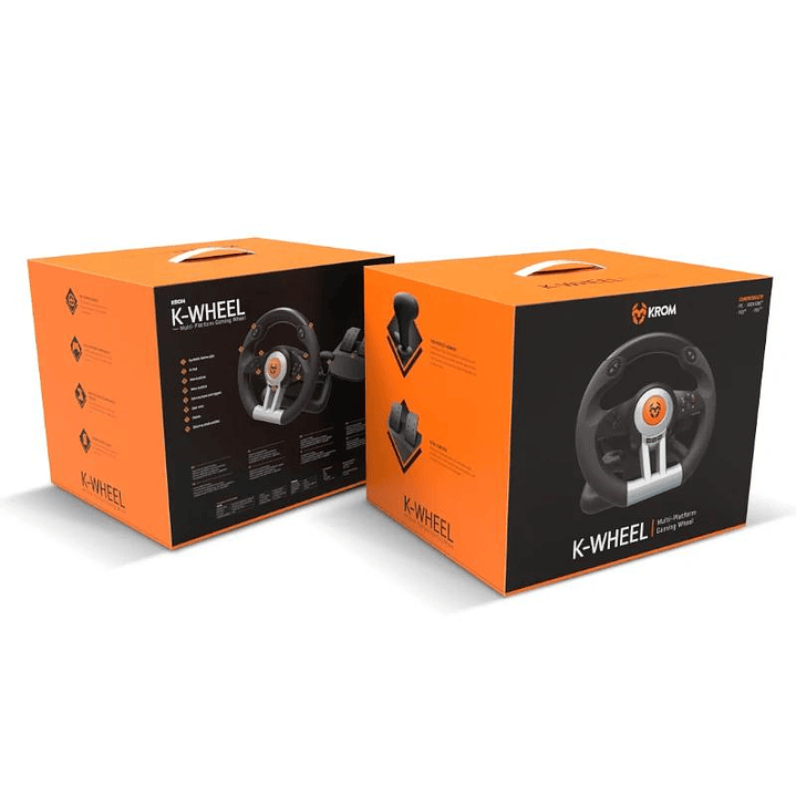 Krom Juego de Volante y pedales K-Wheel Multip. 4