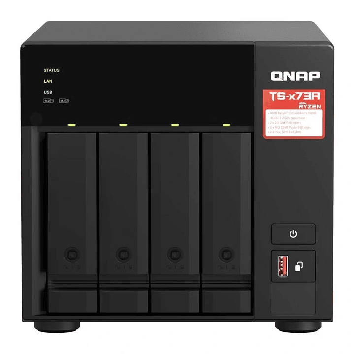 QNAP TS-473A-SW5T Bundle NAS 4XHDD-Bay + Switch 1