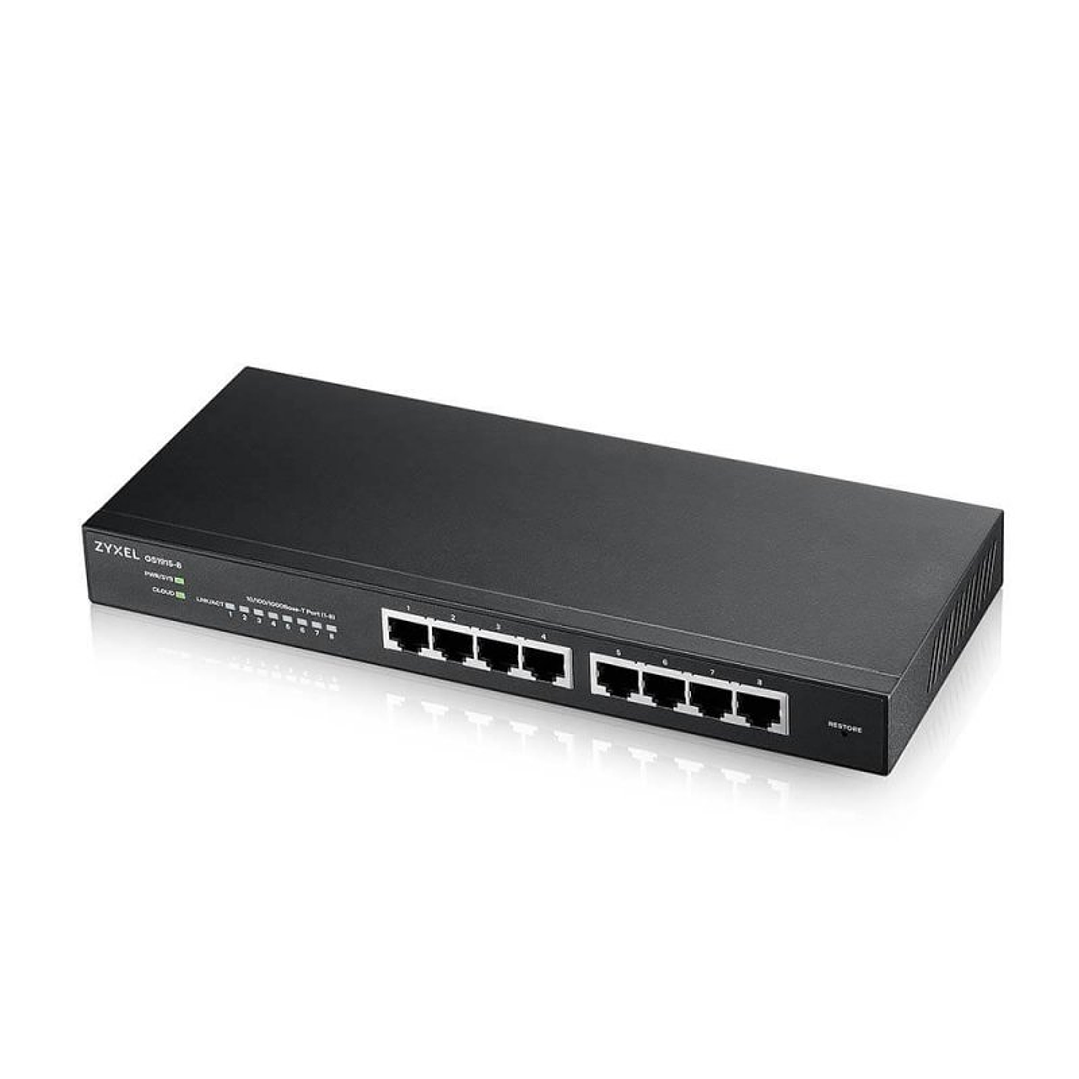 ZyXEL GS1915-8 Smart Switch 8xGbE Nebula Fanless 1