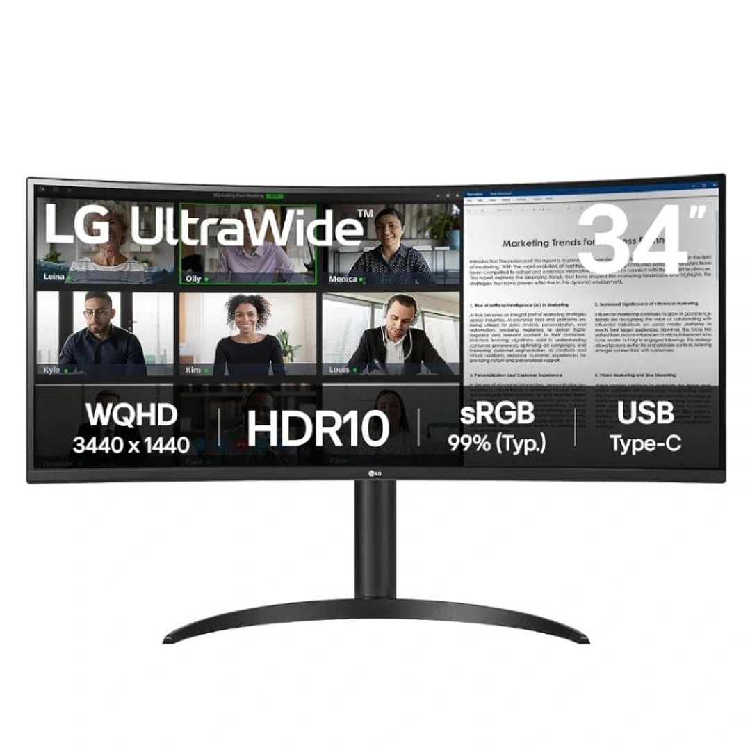 LG 34WR50QK-B monitor 34