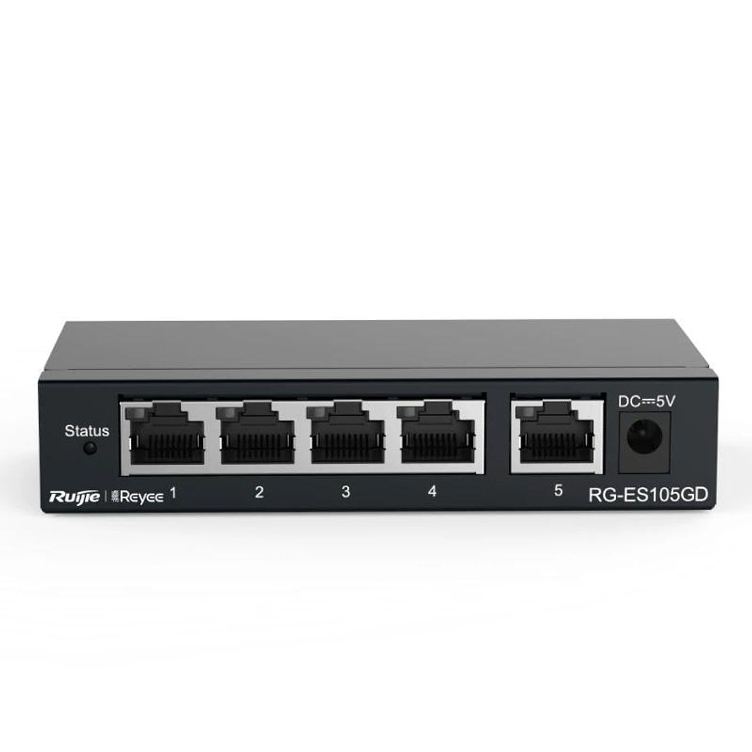 Reyee Unmanaged Switch 5xGb RJ45 Steel Case 1