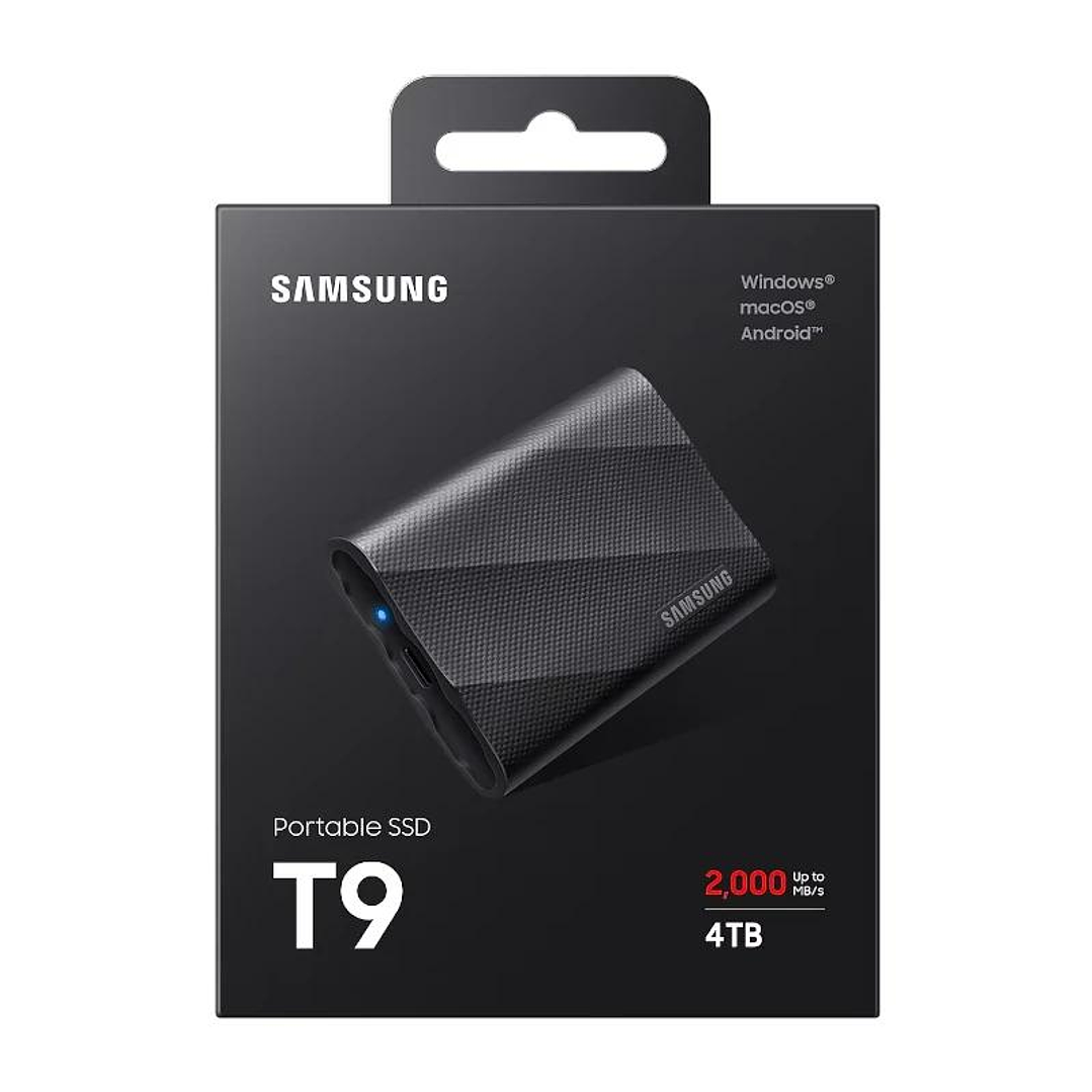 Samsung T9 SSD Externo 4TB USB 3.2 Gen 2x2 Black 4