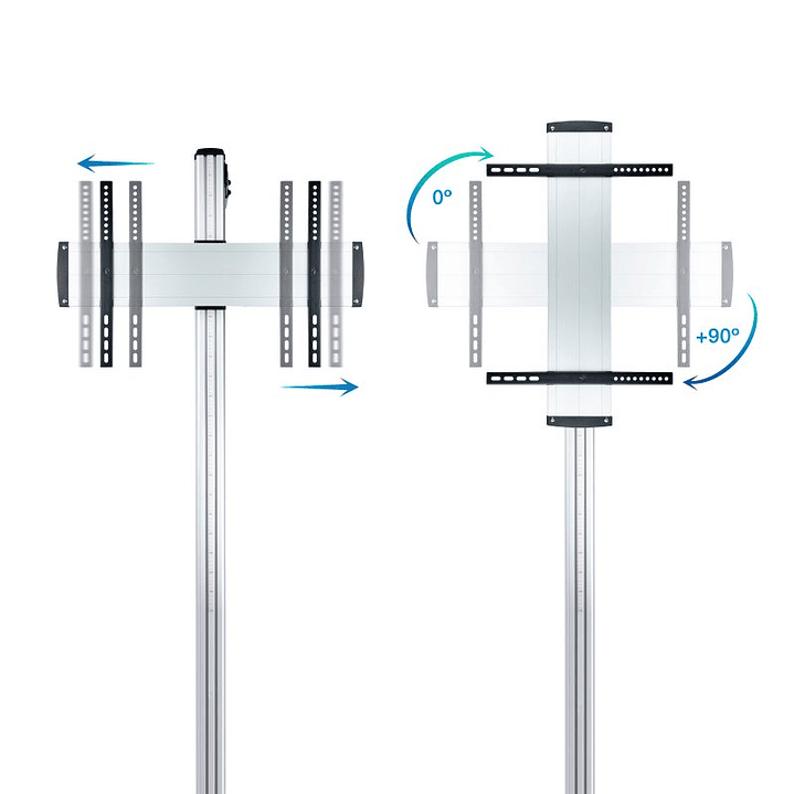 Tooq FS2270M-B Soporte suelo fijo  37-70