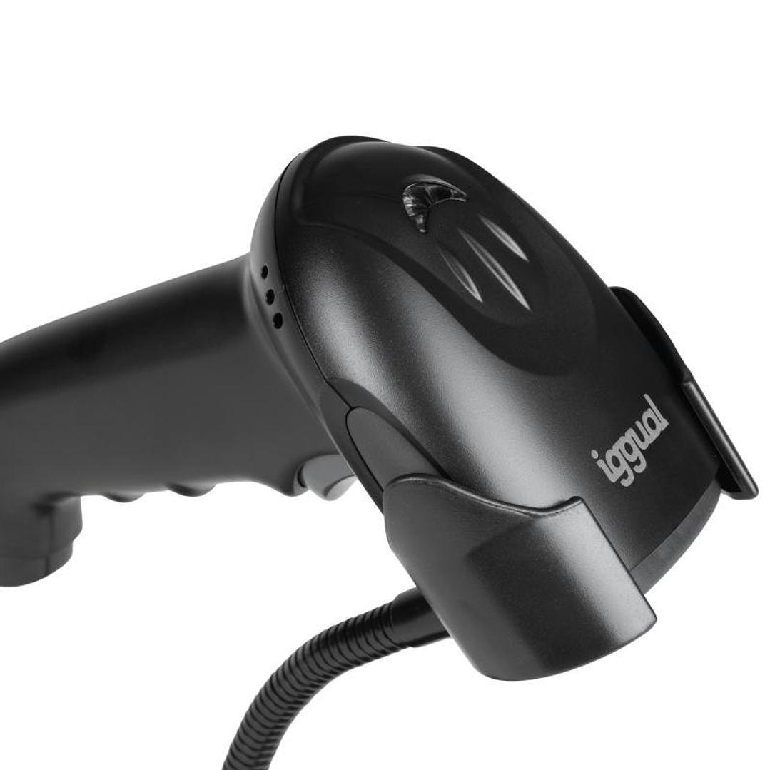 iggual Lector código barras 2D USB gatillo soporte 3