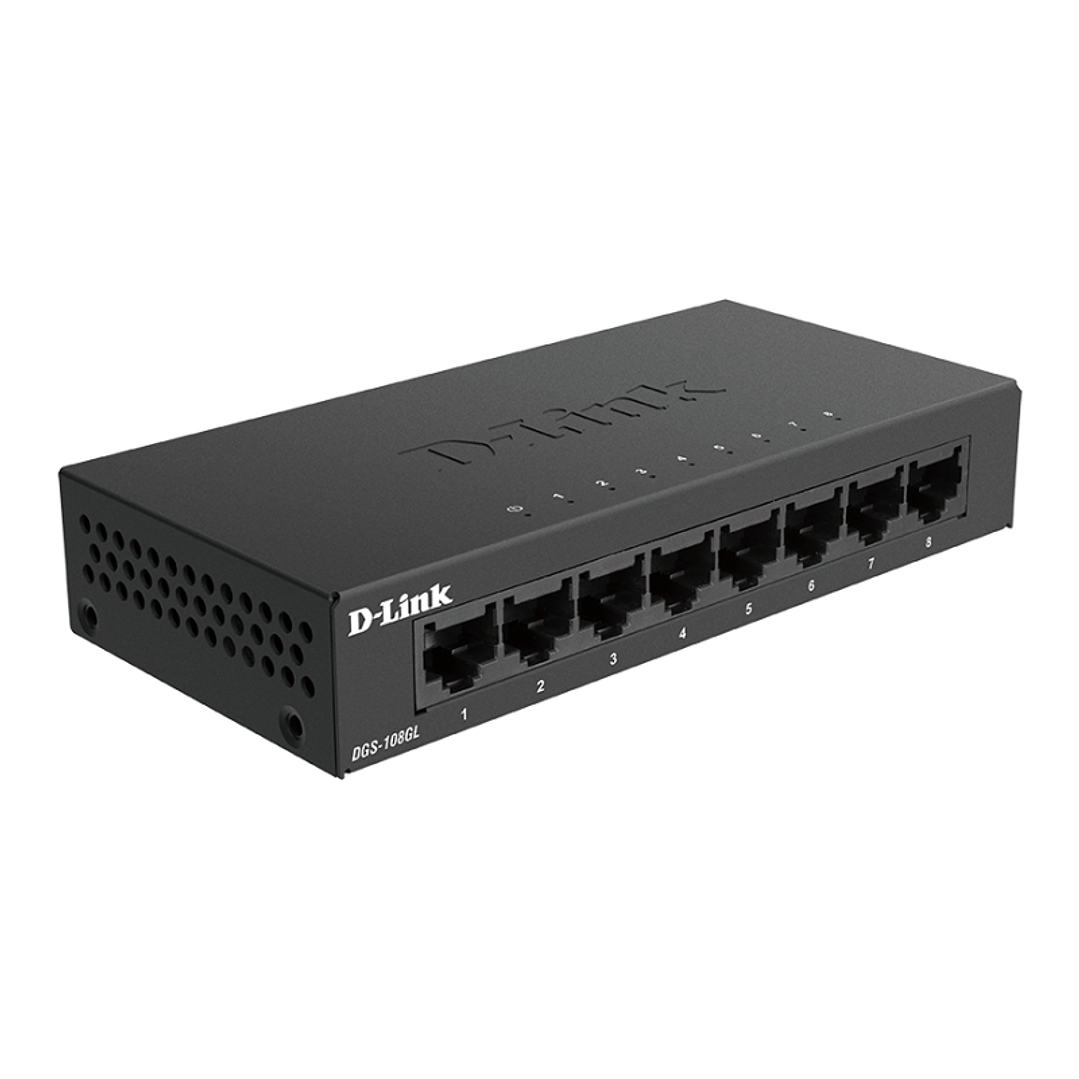 D-Link DGS-108GL Switch 8xGB Metal Plug&Play 3