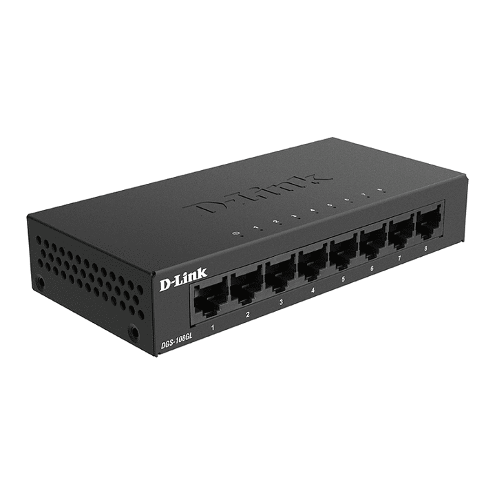 D-Link DGS-108GL Switch 8xGB Metal Plug&Play 3