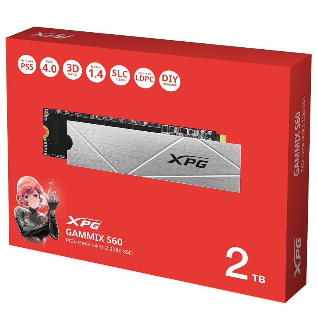 ADATA XPG SSD GAMMIX S60 2TB PCIe Gen4 x4 3