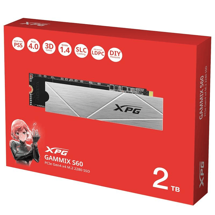 ADATA XPG SSD GAMMIX S60 2TB PCIe Gen4 x4 3