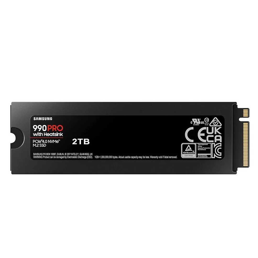 Samsung 990 PRO HeatSink SSD 2TB PCIe 4.0 NVMe M.2 2