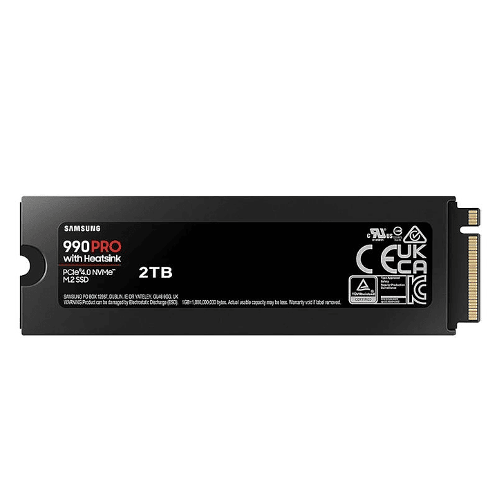 Samsung 990 PRO HeatSink SSD 2TB PCIe 4.0 NVMe M.2 2