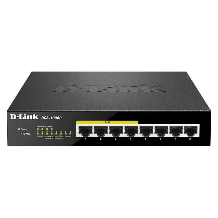 D-Link DGS-1008P Switch 8xGB 4xPoE 3