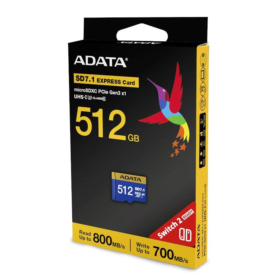 ADATA Extreme microSDXC 512GB SD7.1 Gen3x1 Switch2 4