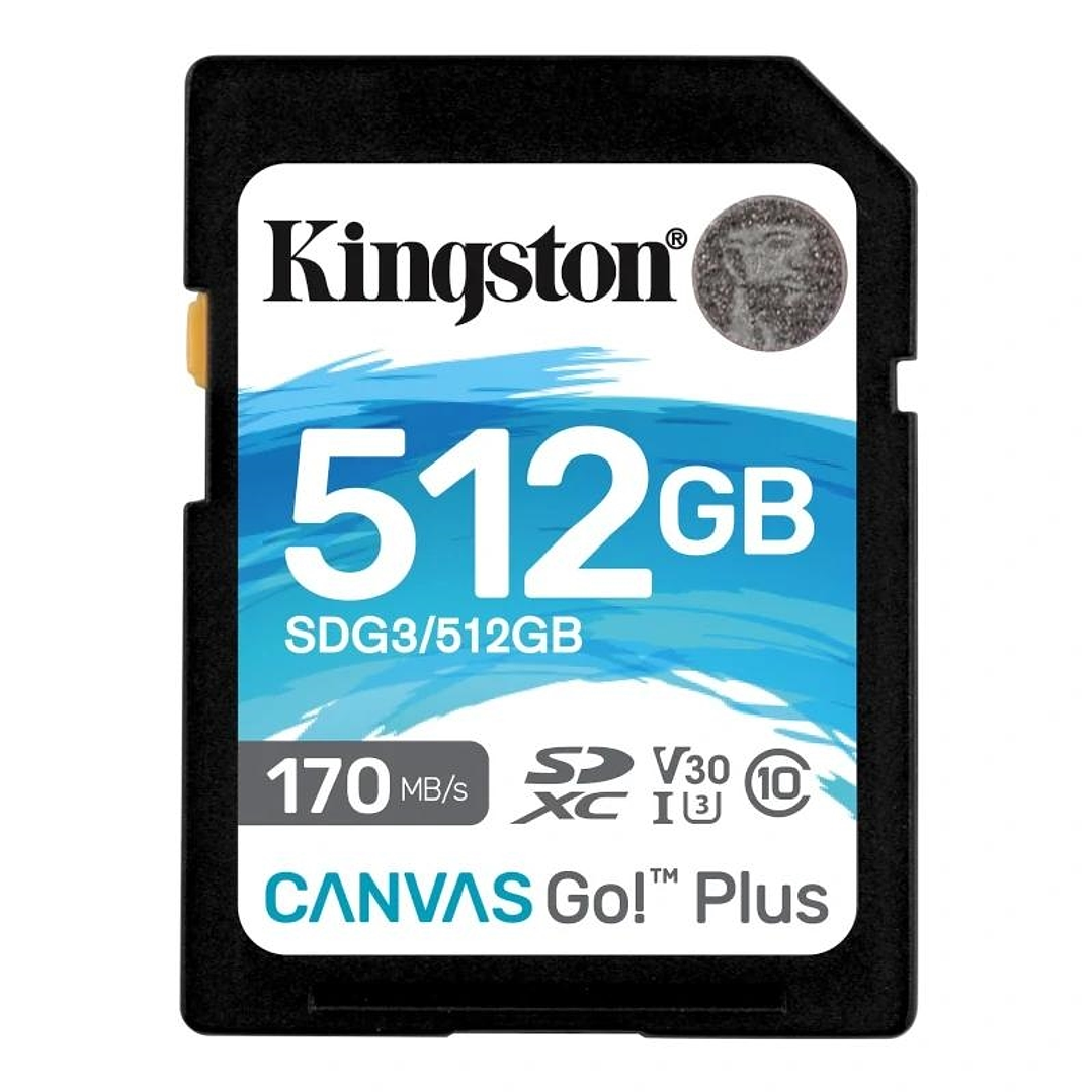 Kingston Canvas Go! Plus SD 512GB class 10 U3 V30 1