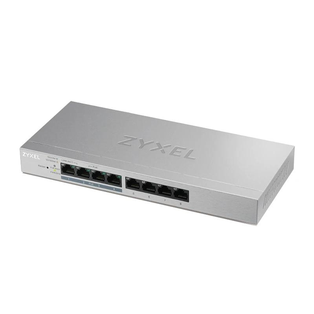 ZyXEL GS1200-8HPV2 Managed Switch 8xGb (4xPoE+) 1