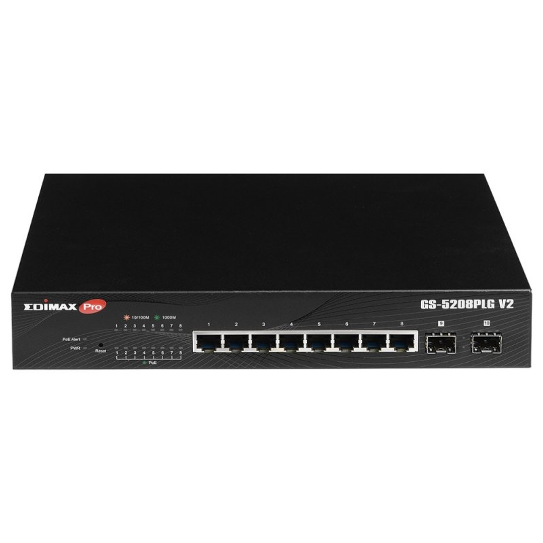Edimax PRO GS-5208PLG V2 Switch 10xGB PoE+ (2xSFP) 1