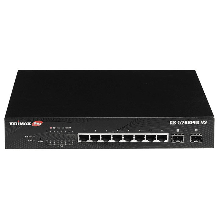 Edimax PRO GS-5208PLG V2 Switch 10xGB PoE+ (2xSFP) 1